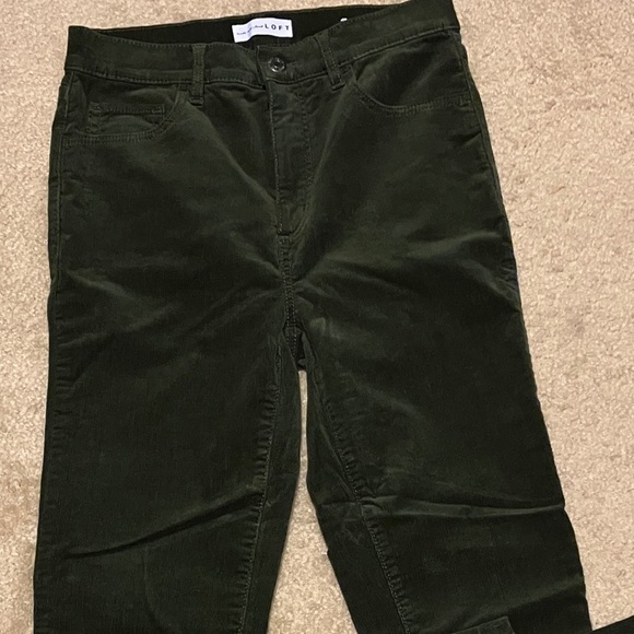 Newly added 💕 LOFT Forest Green Corduroy Trousers - Picture 1 of 7